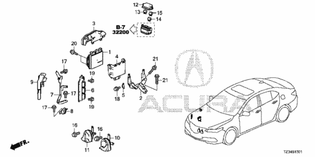 Control Unit (Engine Room) (1) (2) for 2018 Acura TLX #0