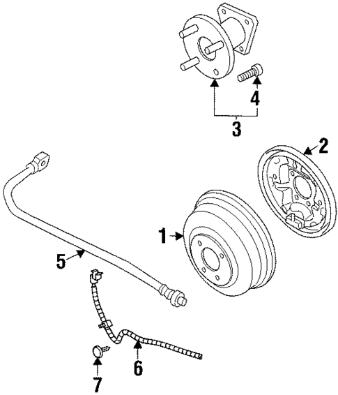 Rear Brakes for 1998 Saturn SC1 #1
