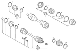 1233508400 - : Rear Axle Shaft for Mercedes-Benz Image