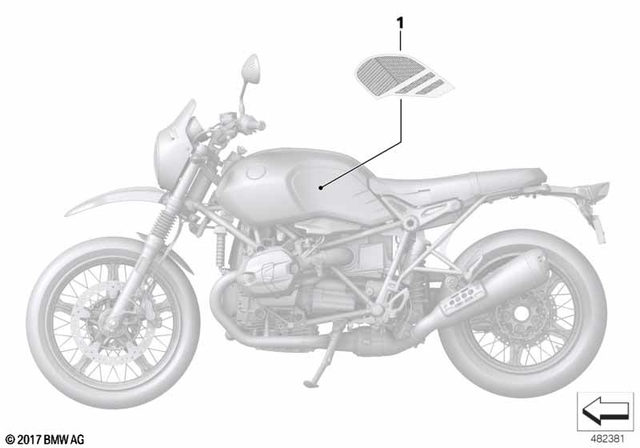 16118354979 - Body Equipment: Decor, Left -  for BMW-Motorrad Image