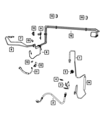 5140865AA - Brakes: Brake Hose Bracket for Chrysler: 300 | Dodge: Challenger, Charger, Magnum Image