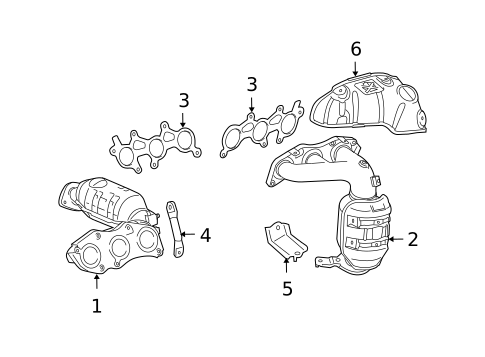 Exhaust Manifold for 2012 Lexus RX350 #0