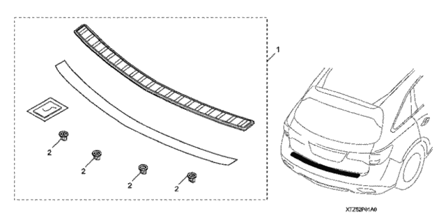 Bumper Protector, Rear for 2019 Acura MDX #0