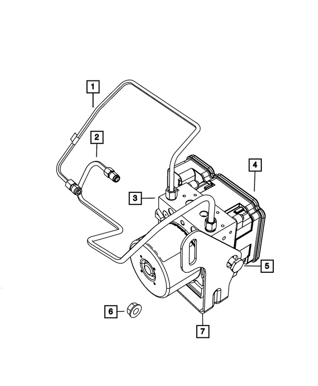 68262200AB - Brakes: Anti-lock Brake System Hydraulic Control Unit for Mopar Image