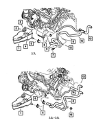 4596444AA - Air Conditioning &amp; Heater: Coolant Recovery Bottle Cap for Chrysler: 300M, Concorde, Sebring | Dodge: Intrepid, Stratus Image