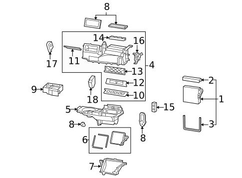 Evaporator & Heater Components for 2009 Saturn Aura #0