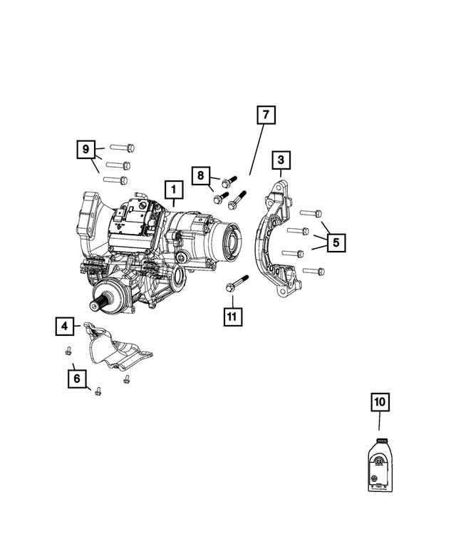 68252245AA - Transfer Case and Power Transfer Unit: Power Transfer Unit Bracket for Mopar Image