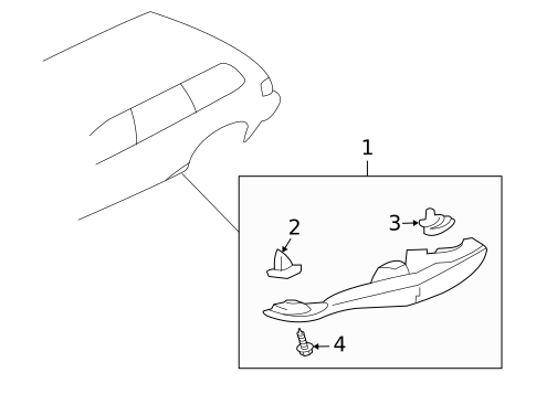 Exterior Trim - Pillars for 2004 Mitsubishi Endeavor #0