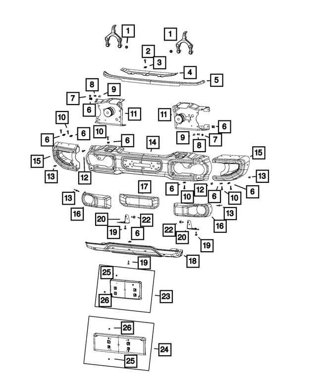 6509394AA - Frame, Bumper and Fascia: U Nut for Mopar Image image