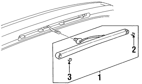 High Mounted Stop Lamp for 1995 Honda Civic del Sol #0