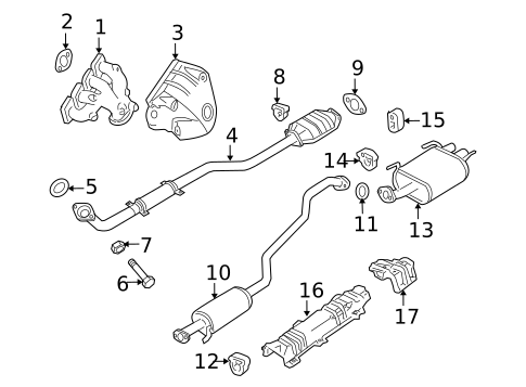 Exhaust Components for 2005 Nissan Sentra #0