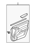 83570STKA01ZC - : 2007 Acura RDX - Lining, L Front Door (Lower) *NH557L* (Medium Gray) for Acura: RDX Image
