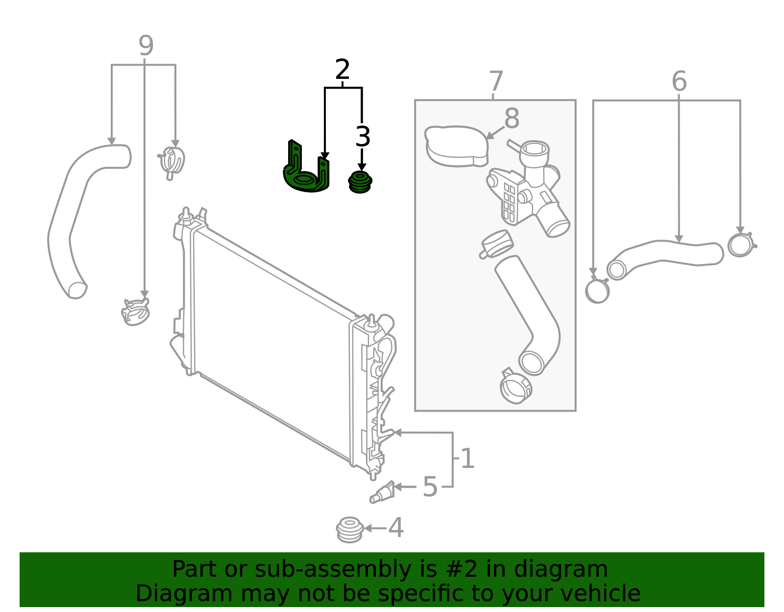 2020-2025 Hyundai Venue Radiator Assembly Upper Bracket 25333-K2000 ...