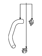 25415K2100 - Belts &amp; Cooling: Radiator Coolant Hose for Hyundai Image