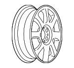9594713 - : Part# 9594713 16x6.5-Inch Aluminum 8-Spoke Wheel for Buick: LaCrosse Image