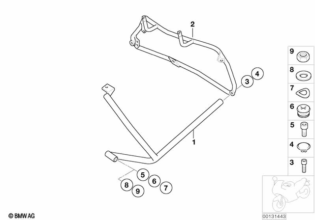 51162313670 - Frame and Mounting Parts: Cap -  for BMW-Motorrad Image