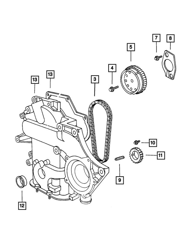 4273275 - Engine 3.3L Six Cylinder: Front Main Crankshaft Seal for Mopar Image