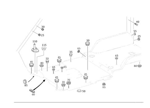 Expansion Plugs, Grommets for 2014 Mercedes-Benz G550 #0