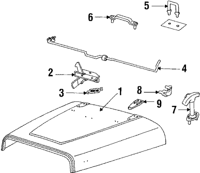 55345059 - Body: Hood for Mopar Image