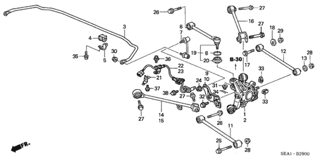Rear Lower Arm for 2007 Acura TSX #0