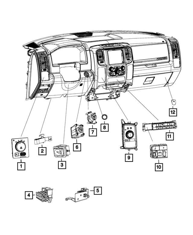 68231817AD - Electrical: Instrument Panel Switch for Mopar Image image