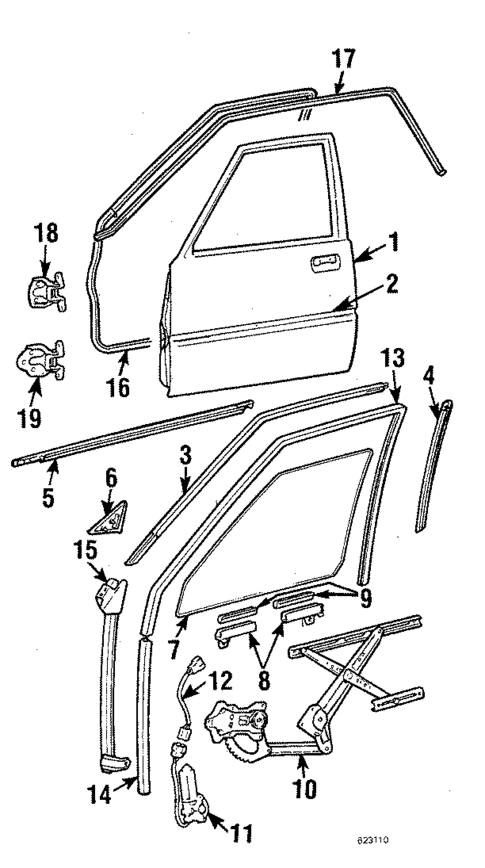 Door & Components for 1987 Mitsubishi Tredia #0