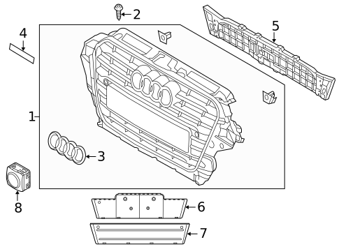 Grille & Components for 2014 Audi Q5 #0