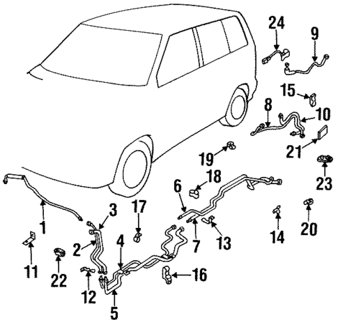 Rear AC Lines for 1997 Mazda MPV #0