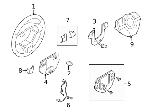 Steering Wheel & Trim for 2008 Saturn Astra #1