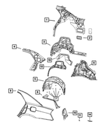 68146920AC - Body Sheet Metal Except Doors: Speaker Bracket for Mopar Image