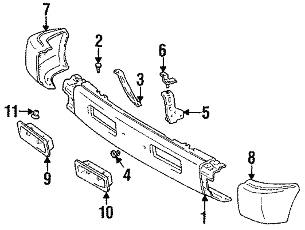 1995-1997 Toyota Land Cruiser Bar, Front Bumper 52111-60540