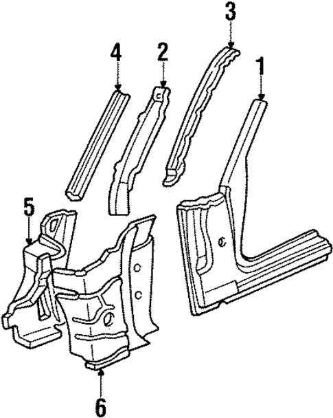 Hinge Pillar for 1993 Mercury Grand Marquis #0