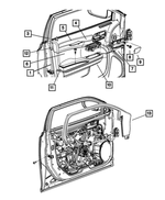 1WK361SRAA - : Front Door Trim Armrest, Right for Mopar Image