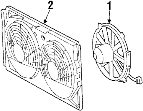 Condenser Fan for 1998 Mercedes-Benz SL 600 #0