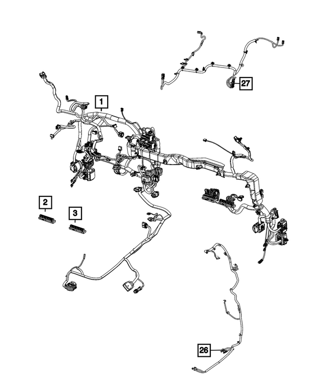 68616257AC - Electrical: Instrument Panel Wiring for Mopar Image image
