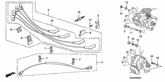 High Tension Cord - Spark Plug for 1987 Honda Accord #0