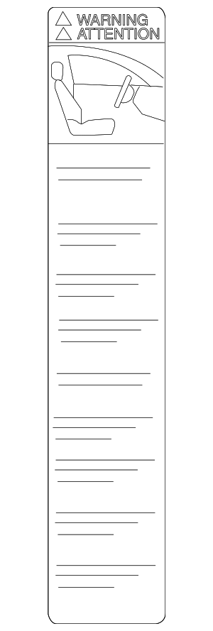 5G0010029J - Body: Air Bag Label for Audi Image