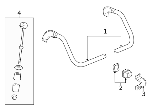 Stabilizer Bar & Components for 2010 Saab 9-5 #1