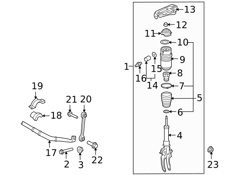Shocks & Components for 2007 Volkswagen Touareg #3