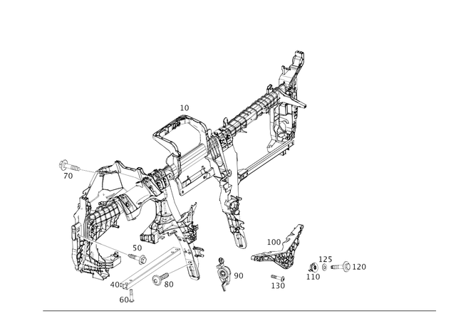 2386804600 - Cowl, Front Panel: Crossmember for Mercedes-Benz: E400, E450, E53 AMG Image image