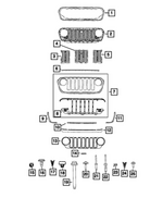 7HQ99RXFAA - Exterior Ornamentation: Texture Grille for Jeep: Gladiator, Wrangler Image