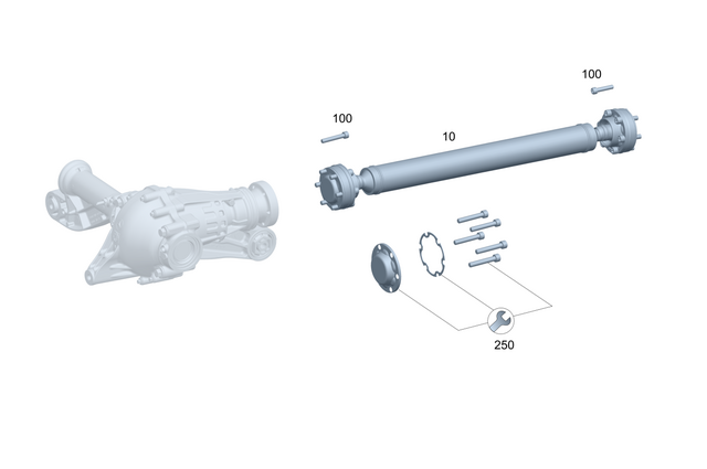 9907225 - Propeller Shaft: Cap Screw W Hexal. Socket for Mercedes-Benz: GLE350, GLE450, GLE450e, GLE53 AMG, GLE580, GLE63 AMG S, GLS450, GLS580, GLS63 AMG, Maybach GLS600 Image image
