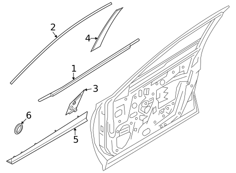 Exterior Trim - Front Door for 2026 Nissan Murano #0