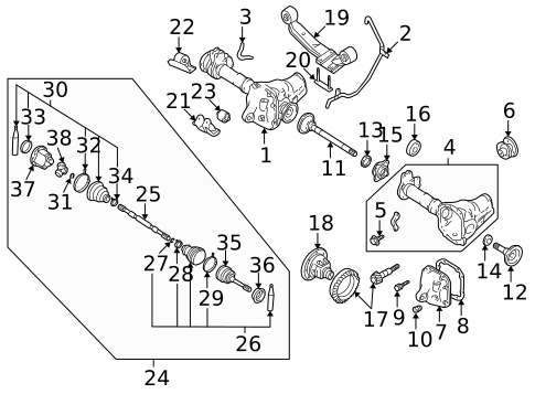 Carrier & Front Axles for 2002 Nissan Xterra #0