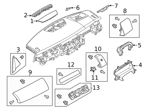 Instrument Panel Components for 2022 Land Rover Discovery Sport #0