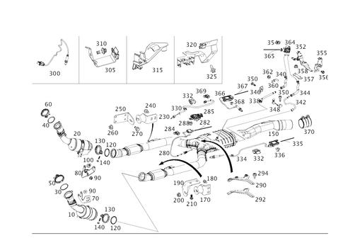 Exhaust System on 6-Cylinder Gasoline Vehicles for 2018 Mercedes-Benz E43 AMG #0