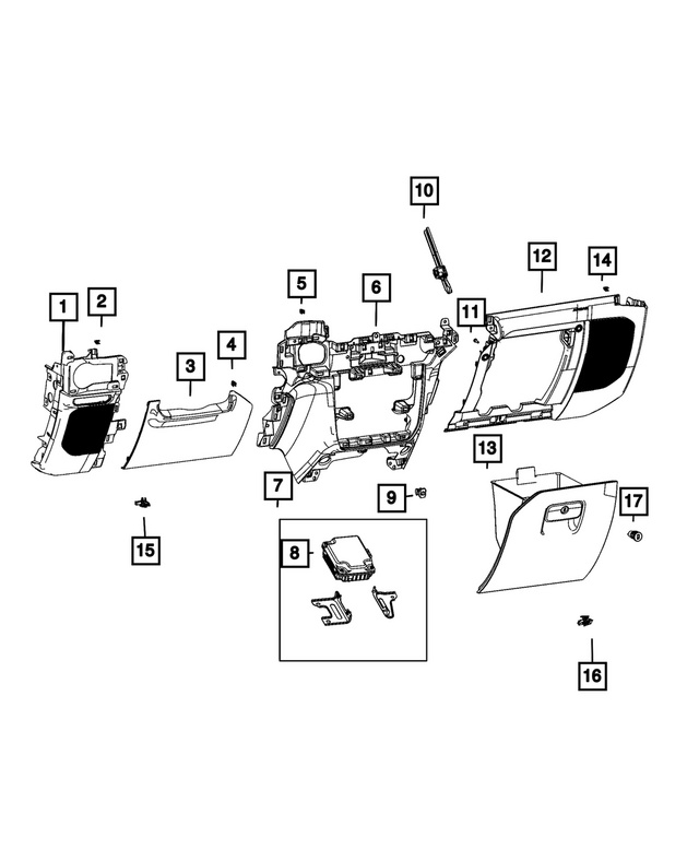 6513457AA - Interior Trim: Snap In Nut for Mopar Image