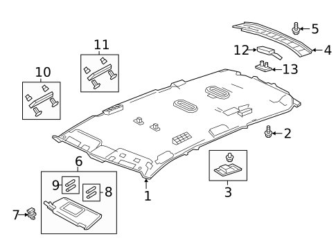 Interior Trim - Roof for 2022 Honda Passport #0