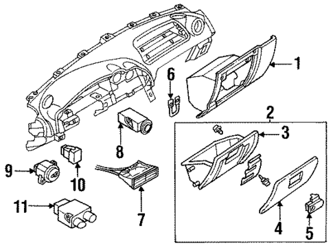 Controls for 1995 Mazda MX-3 #0