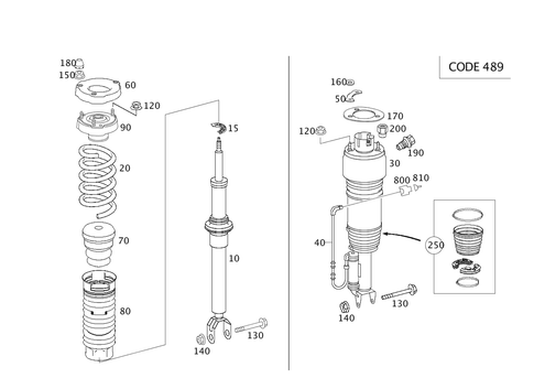 Spring Strut and Spring Strut Mounting Front for 2009 Mercedes-Benz E320 #0